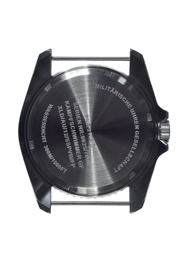 Stainless Steel Military Divers Watch with 12/24 Format dial and an Automatic 24 Jewel Movement, 12 Hour Dial Format, Sapphire Crystal and Ceramic Bezel (Tactical Solid Strap Bars)