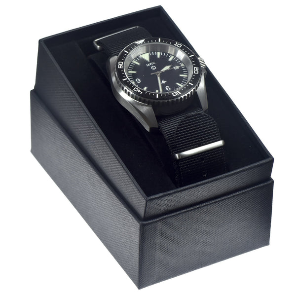 MWC Military Divers Watch in Stainless Steel Case with Sapphire Crystal, Ceramic Bezel and Solid Fixed Strap Bars (Quartz) Ex Display Watch from FEINDEF (La feria de Defensa y Seguridad de España) in Spain