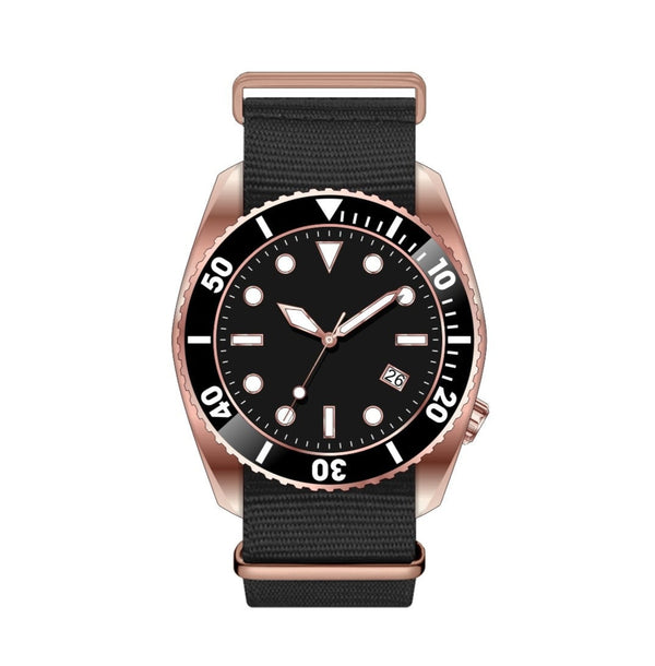 DIY Kit to Create an Automatic 100ATM Water Resistant Professional Bronze Military Divers Watch - Compatible with the Swiss ETA-2824-2 / STP1-11 Etc (Excludes Movement)