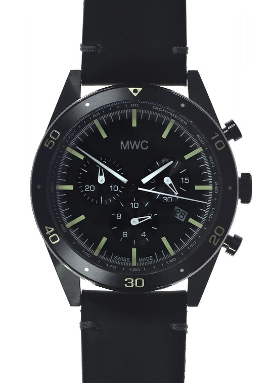 Limited Edition MWC 100m Water Resistant Stainless Steel Swiss Airline Pilots Chronograph - Ex Display Watch from the 2025 U.S Shot Show Reduced