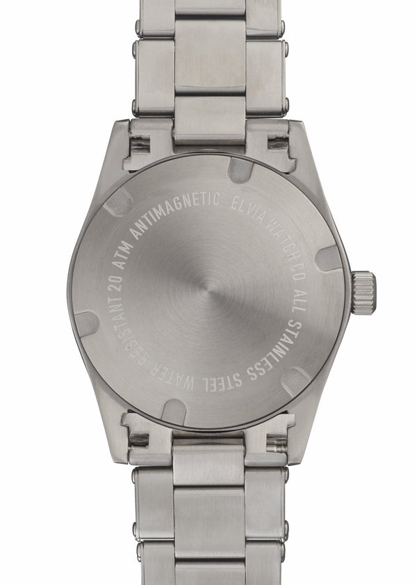 Elvia 1950s Pattern 25 Jewel Automatic Watch with Retro Luminous Paint, Sapphire Crystal with a Retro 1950s Style Bracelet - Ex Photographic Sample Reduced