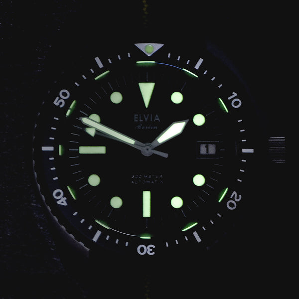 ELVIA Day/Date Military Divers Watch with Sapphire Crystal and Quartz Movement - Ex Display Watch from the Border Security Expo Reduced