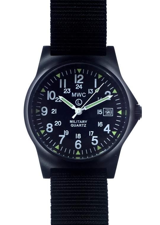 MWC G10LM 12/24 Cover Non Reflective Black PVD Military Watch