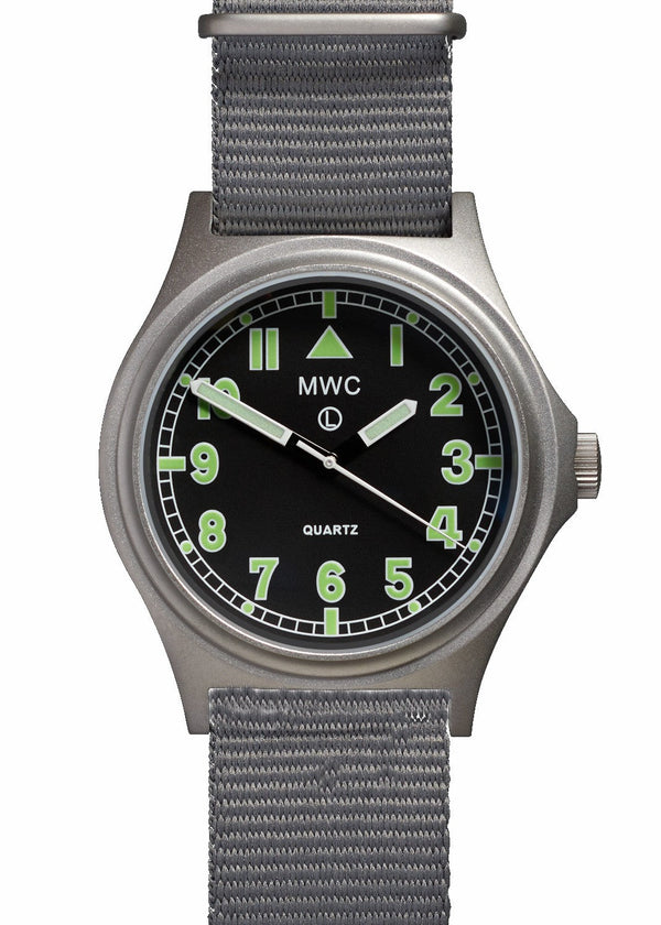MWC G10 100m / 330ft ft Water resistant Stainless Steel Military Watch with Sapphire Crystal - UK NATO Stock Number: NSN 6645-99-472-3228 Ex Display Watch from the 2024 SPIE Security + Defence Show Reduced
