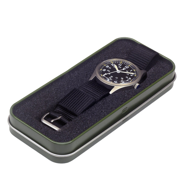 GG-W-113 U.S 1960s Pattern Handwound Military Watch with Plexiglass Crystal and Mechanical Movement