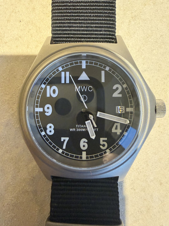 MWC G10 300m / 1000ft Water resistant Limited Edition Military Watch in Titanium Case with Sapphire Crystal on NATO Strap - Running But Second Hand Needs Resetting