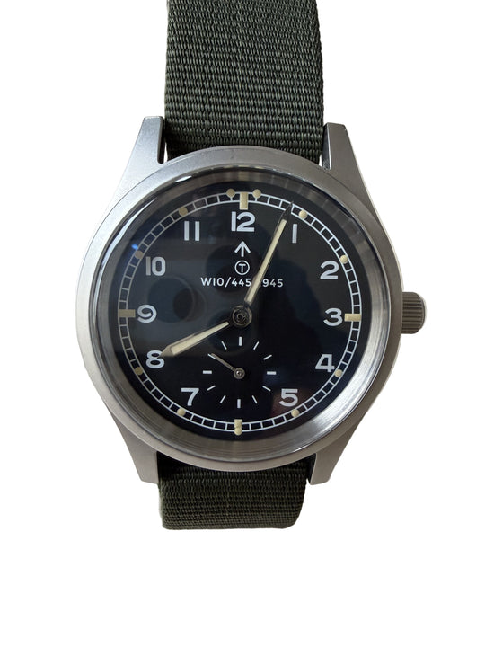 MWC 1940s/1950s "Dirty Dozen" Pattern General Service Watch with 24 Jewel Hand Winding Swiss SW216 Movement and Box Sapphire Crystal - Needs Attention