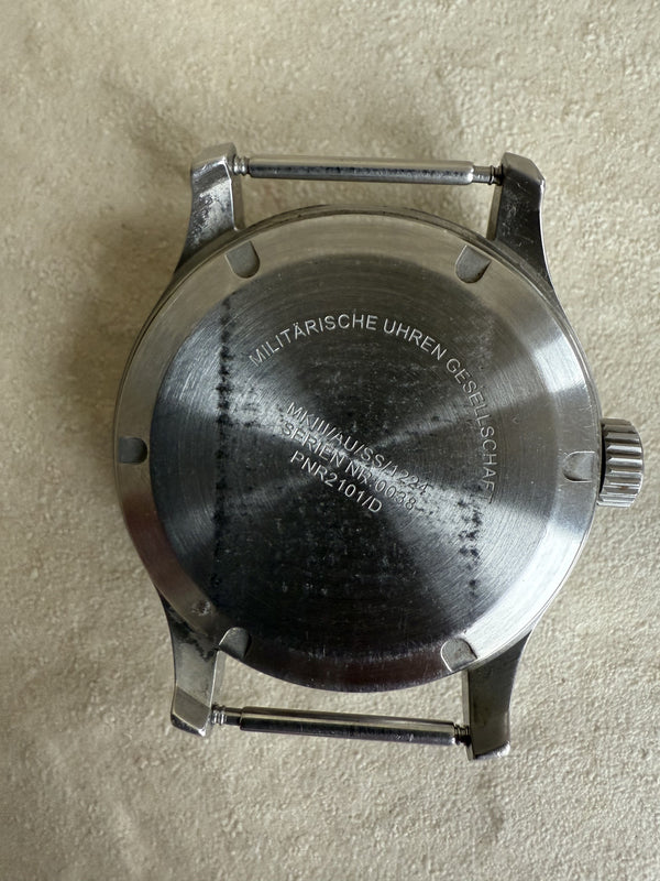 MWC Mk III Stainless Steel 1950's Pattern 100m Water Resistant Automatic Military Watch with Sapphire Crystal (12/24 Hour Dial Variant) - Secondhand Needs Hand Resetting