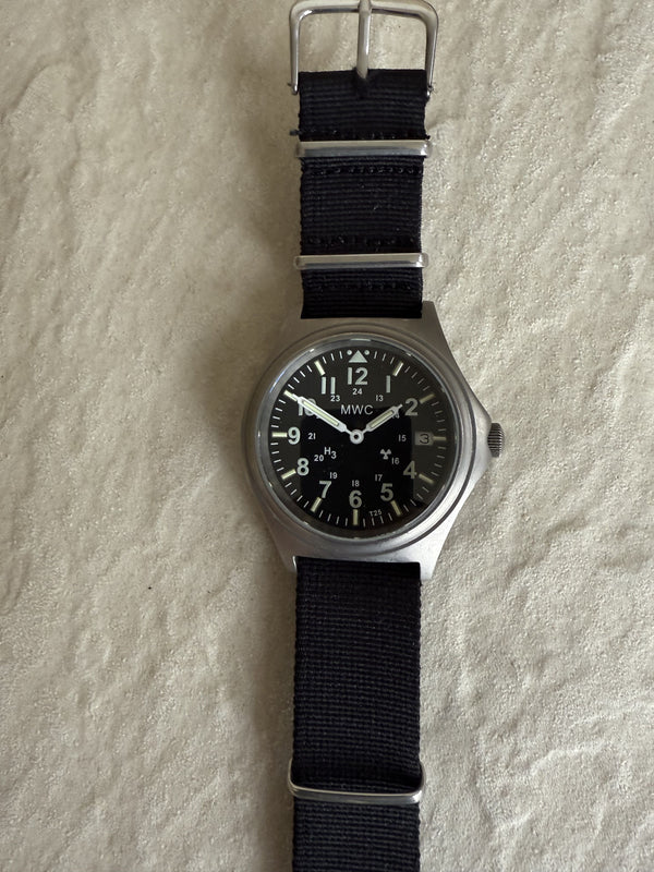 MWC Titanium General Service Watch with 300m Water Resistance, 10 Year Battery Life, GTLS, Sapphire Crystal and 12/24 Dial Format - Needs Hand Resetting but Running Fine