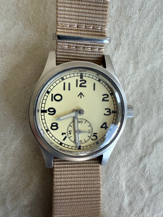MWC WWII Pattern "ATP" Watch with Cream Dial and 21 Jewel Automatic Movement - Running but Minute Hand Needs Resetting