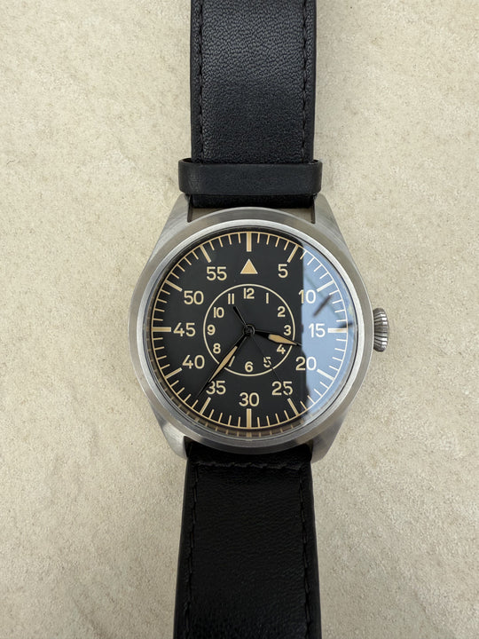 MWC Classic 46mm Limited Edition Bronze XL Luftwaffe Pattern Military Aviators Watch (Retro Dial Version) - Rotor Needs Resetting but Watch Runs Fine