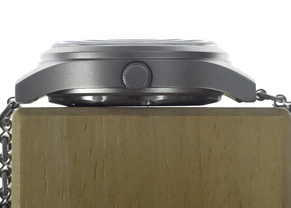 A-11 1940s WWII Pattern Automatic Military Watch With Shatter and Scratch Resistant Box Sapphire Crystal on Matching Retro 