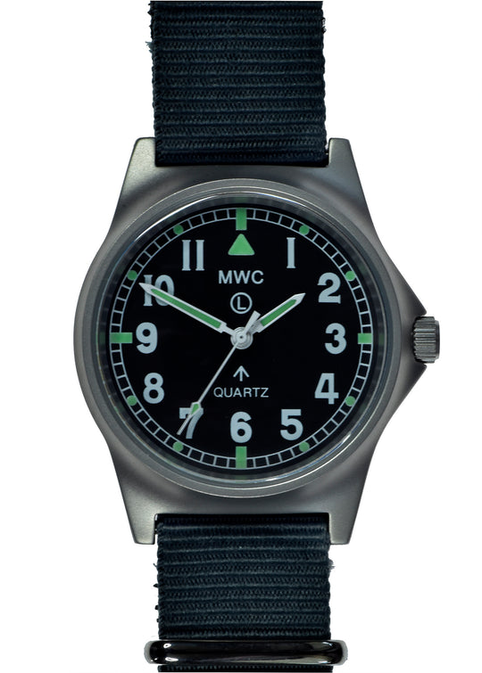MWC G10 LM Stainless Steel Military Watch on a Black NATO Strap (Contract model with Broad Arrow/Pheon) Non Date Version - Reduced Price