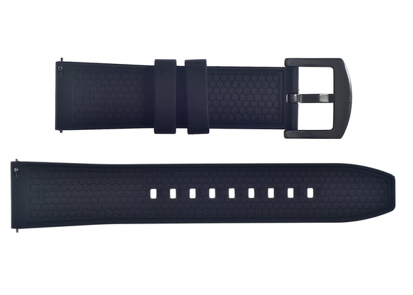 22mm FKM (Patterned) Rubber Strap with Quick Release Feature for Fast and Easy Fitting and Removal