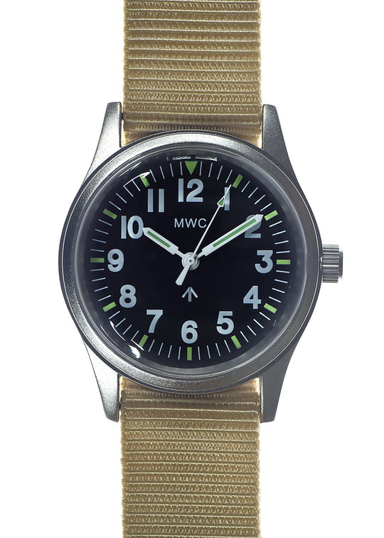 MWC Classic 1960s/70s European Pattern Military Watch on a Desert Military Webbing Strap - Ex Display Watch
