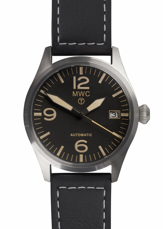 MWC Classic 40mm Stainless Steel Aviator Watch with 24 Jewel Automatic Movement and 100m Water Resistance - Ex Photographic Sample Reduced