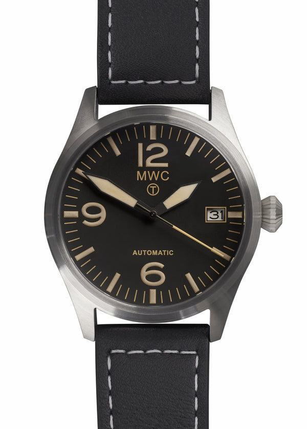 MWC Classic 40mm Stainless Steel Aviator Watch with 24 Jewel Automatic Movement and 100m Water Resistance - Ex Photographic Sample Reduced