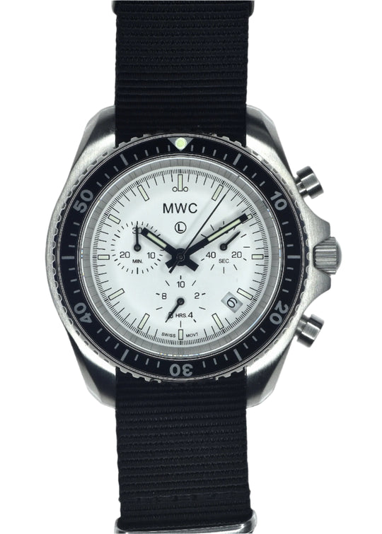 MWC NATO Pattern Stainless Steel Military Pilots Chronograph with Sapphire Crystal and Swiss Ronda Movement