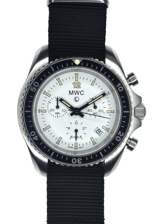MWC NATO Pattern Stainless Steel Military Pilots Chronograph with Sapphire Crystal and Swiss Ronda Movement