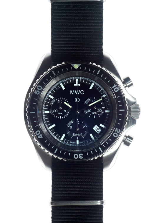 MWC NATO Pattern Stainless Steel Military Pilots Chronograph with Sapphire Crystal - Contract Sample Watch Reduced