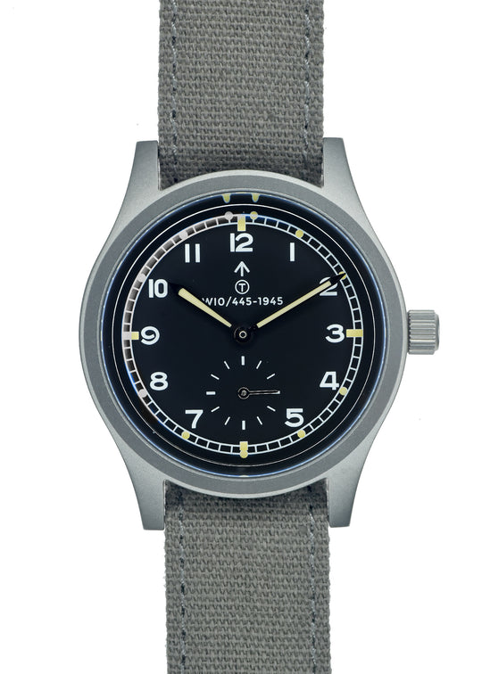 MWC 1940s/1950s "Dirty Dozen" Pattern General Service Watch with 31-Jewel Swiss Sellita SW260 Automatic Movement and Domed Vintage Box Sapphire Crystal