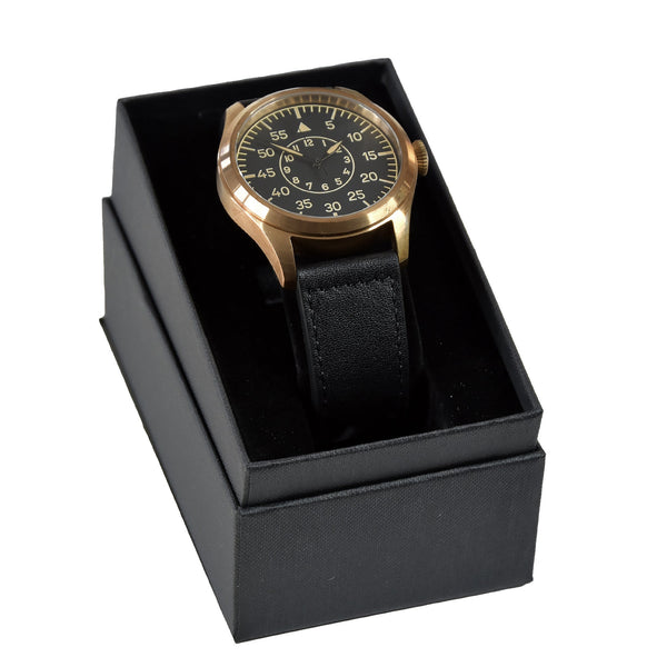 MWC Classic 46mm Limited Edition Bronze XL Luftwaffe Pattern Military Aviators Watch with Sapphire Crystal (Retro Dial Version)