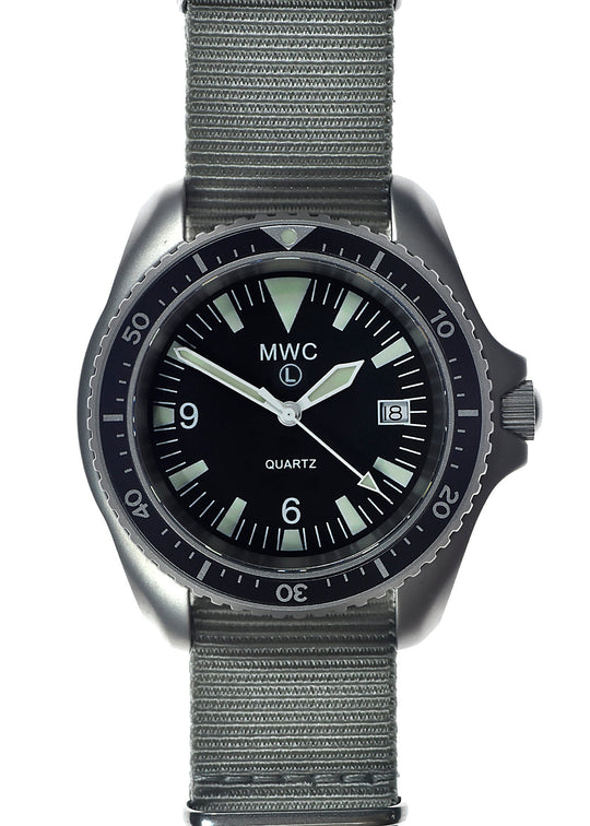 Latest MWC Quartz Military Divers Watch with Sapphire Crystal and 10 Year Battery Life - NATO STOCK NUMBER NSN 6645-99-157-3496