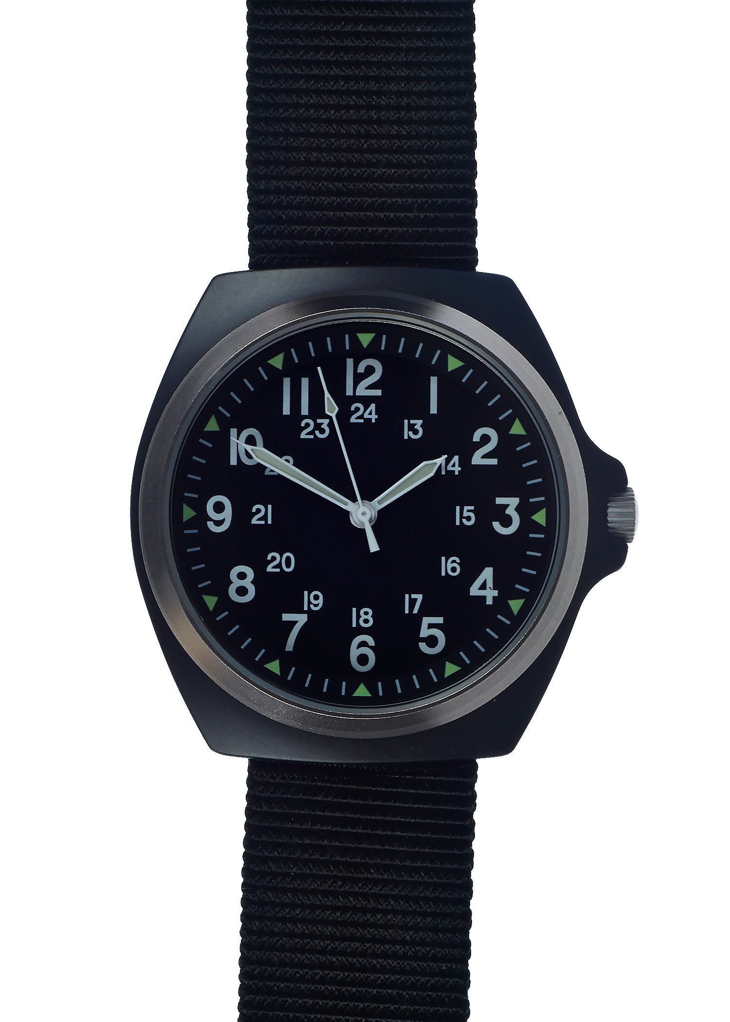 Remake of the mid 1980s Pattern MIL-W-46374C U.S Pattern Military Watch in Matt Black - Ex Display Watch from the from the ADEX 2025 – Ex Display Watch from the International Aerospace & Defence Exhibition in Seoul, South Korea Reduced