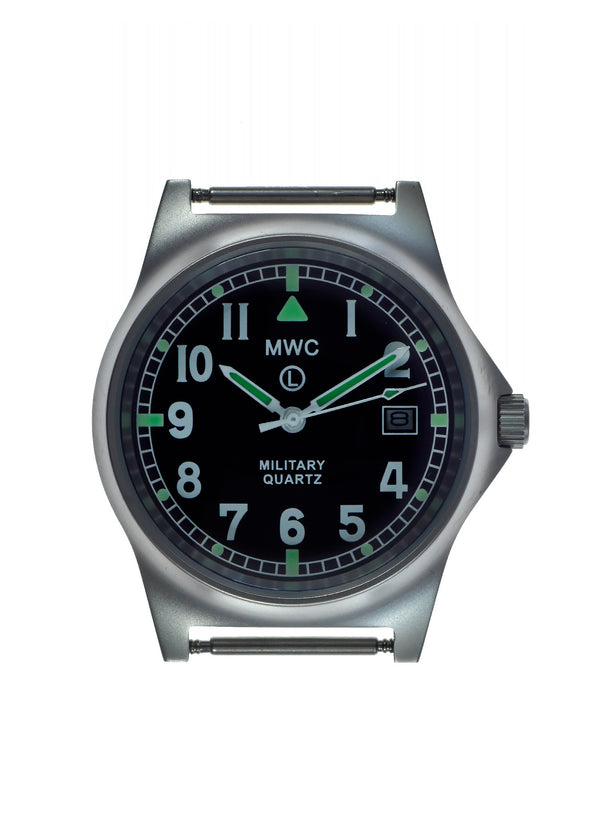 MWC G10 LM Stainless Steel Military Watch (Black Strap) - Looks New but Runs Intermittently