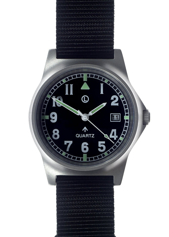 MWC G10 LM Stainless Steel Military Watch on a Black NATO Strap (Sterile/Unbranded Dial) - Ex Display Watch from a Trade Show Reduced to Half Price