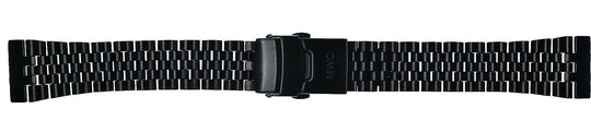 MWC 20MM BLACK PVD JUBILEE PATTERN PVD STEEL BRACELET