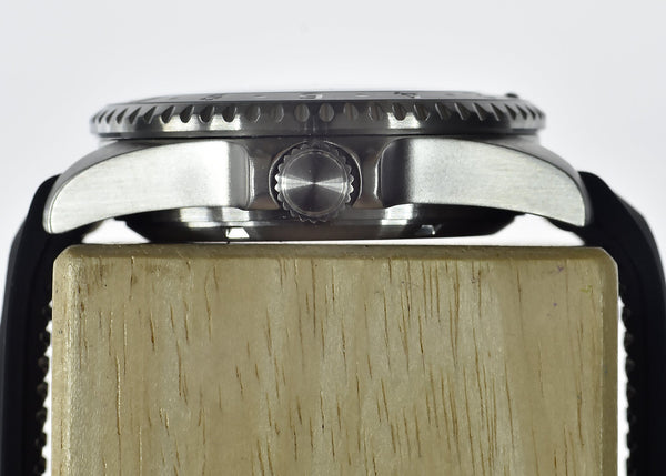 MWC Stainless Steel GMT (Dual Time Zone) Military Watch with Sapphire Crystal and Ceramic Bezel on Silicon Band - Ex Display Watch Not Running Fault Unknown