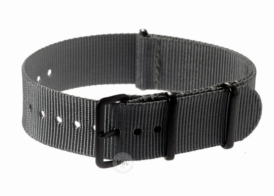 18mm PVD Grey NATO Military Watch Strap