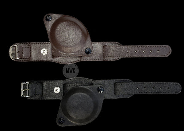 20mm Brown 1950s Pattern Leather Military Watch Strap with Protective Face Cover - SAVE 70% SURPLUS STOCK REDUCED TO CLEAR