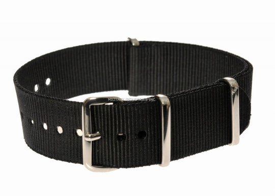 24mm Black NATO Military Watch Strap