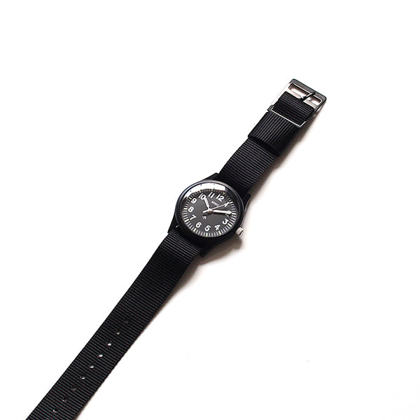 MWC Classic 1960s/70s Matt Black European Pattern Military Watch Webbing Strap