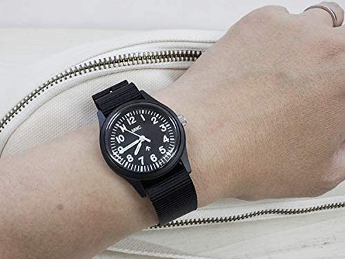 MWC Classic 1960s/70s Matt Black European Pattern Military Watch Webbing Strap