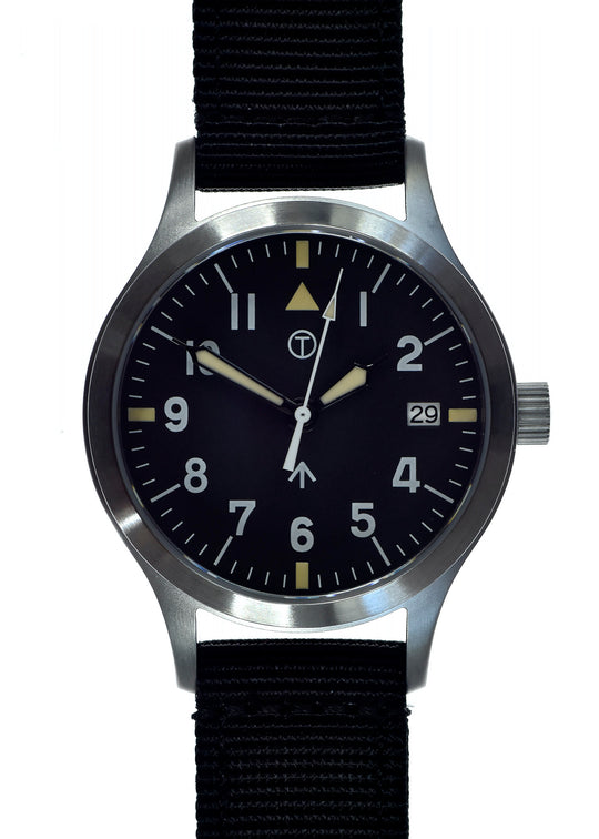 Classic W10 Stainless Steel 1950's Pattern 100m Water Resistant Automatic Military Watch with Sapphire Crystal and Date Window