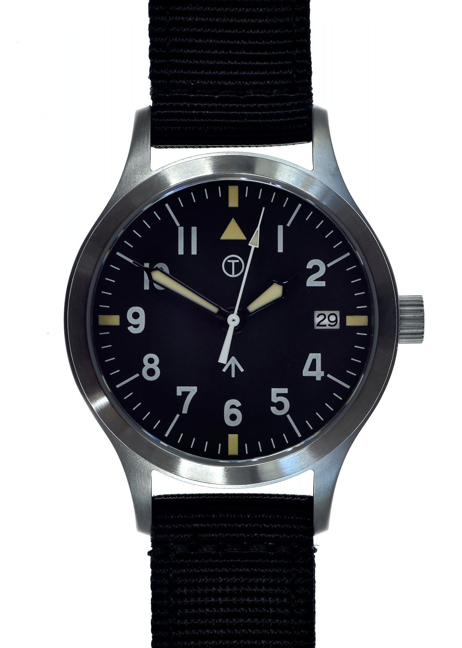 Classic W10 Stainless Steel 1950's Pattern 100m Water Resistant Automatic Military Watch with Sapphire Crystal and Date Window - Ex Display Watch from a Trade Show