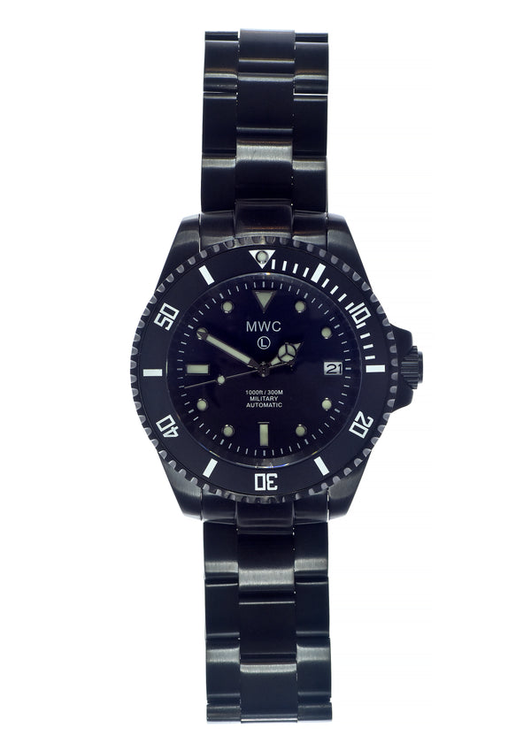MWC 24 Jewel 300m Automatic Divers Watch with PVD Bracelet, Ceramic Bezel and Sapphire Crystal