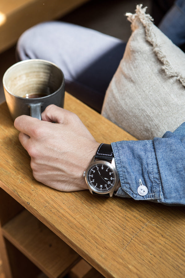 MWC 1940s Pattern Classic 46mm Limited Edition XL Military Pilots Watch with Sapphire Crystal - With Plain Caseback Suitable for Engraving - Ex Display Watch from a Trade Show Save 50%!