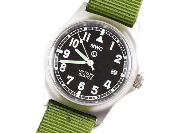 MWC G10 LM Stainless Steel Military Watch (Olive Strap) - Ex Demo Watch from a Trade Show