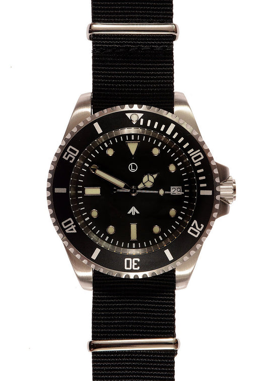MWC 300m / 1000ft Stainless Steel Quartz Military Divers Watch (Unbranded) Ex Display Watch from a UK Trade Show