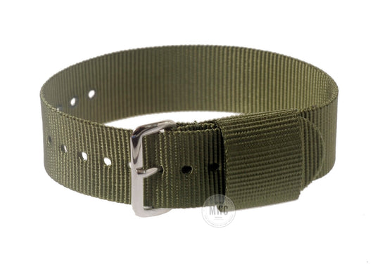 20mm US Pattern Olive Green Military Watch Strap