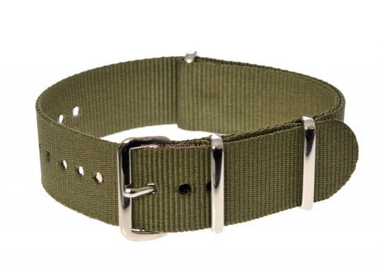 20mm Olive NATO Military Watch Strap