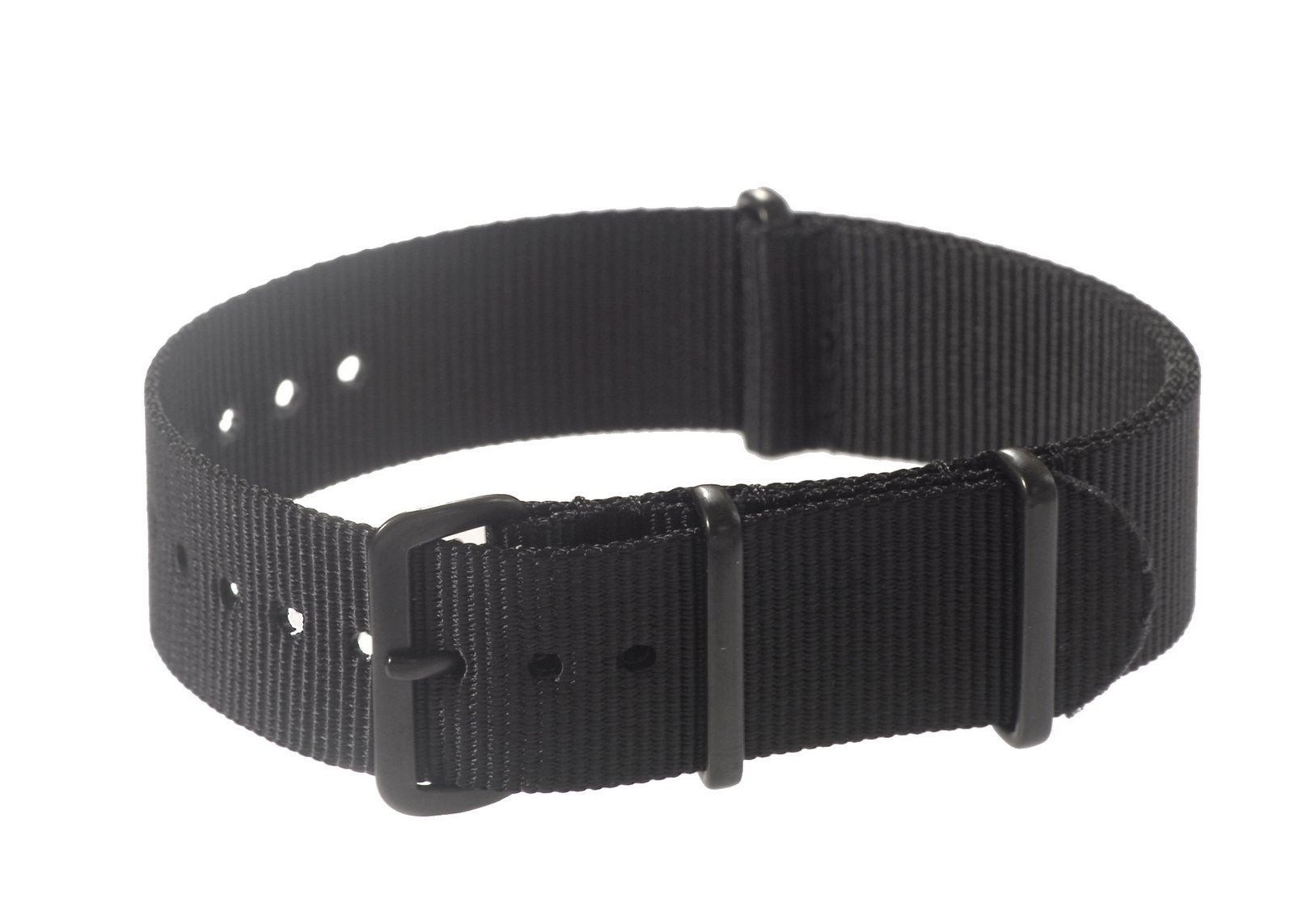 18mm PVD Black NATO Military Watch Strap