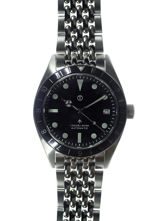 MWC Classic 1960s Pattern Dual Time Zone Automatic Divers Watch with Sapphire Crystal on Matching Bracelet - Brand New Ex Display Watch from the 2025 Nürnberg IWA Show