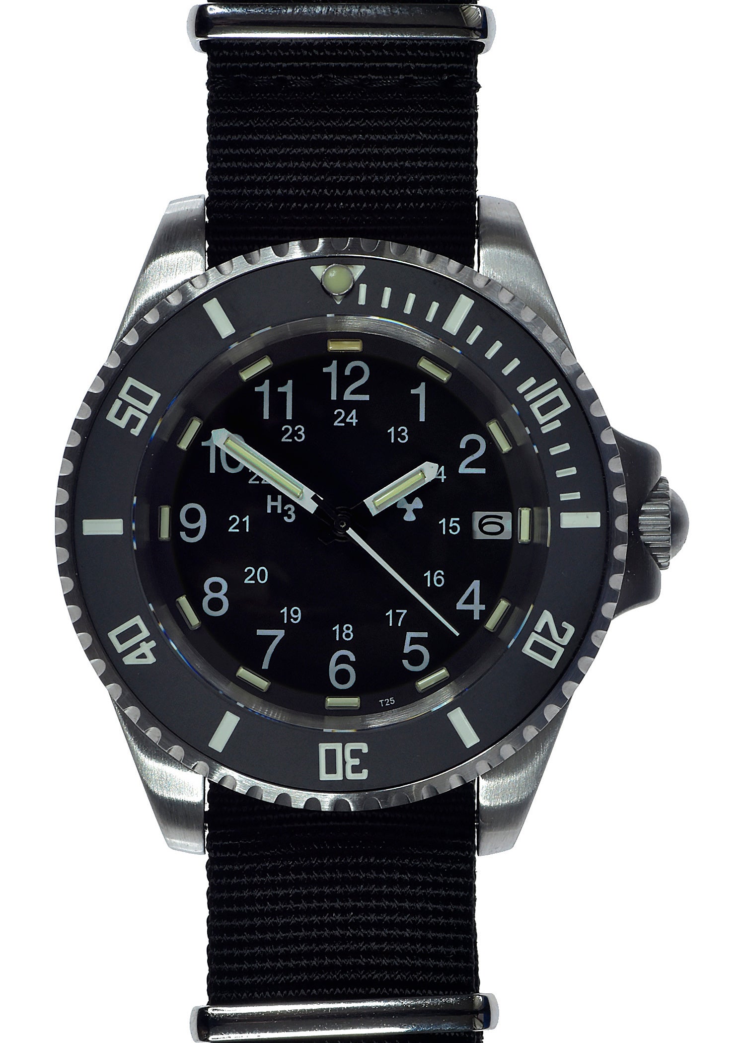 MWC 24 Jewel 300m Automatic Military Divers Watch with Tritium GTLS, Sapphire Crystal and Ceramic Bezel