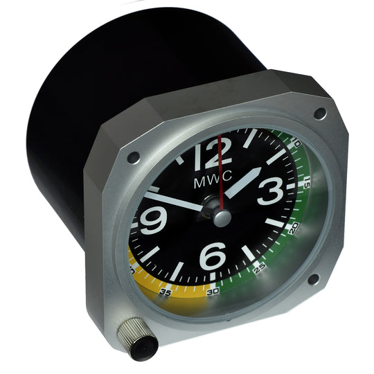 Limited Edition Replica Airspeed Indicator Cockpit / Desk Clock in Aluminium Finish